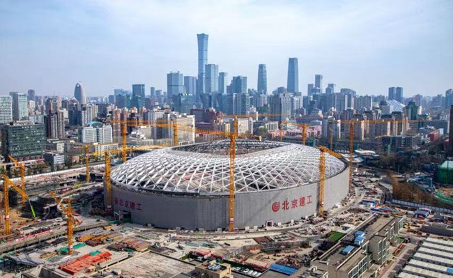 北京新工体钢结构施工完结 “工体碗”造型完好露脸